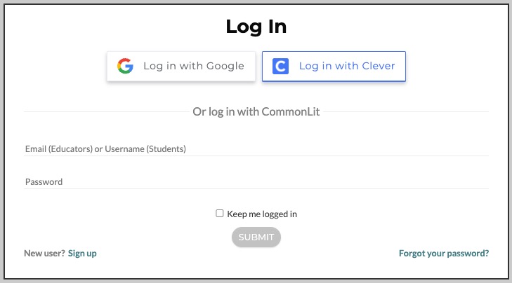 My teacher added us to CommonLit through Google Classroom. How do